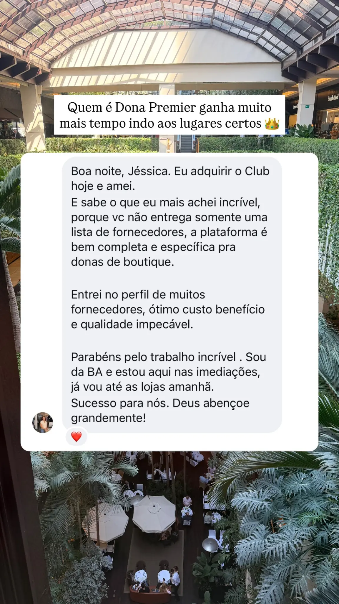 Feedback real de cliente do Club Dona Premier 3